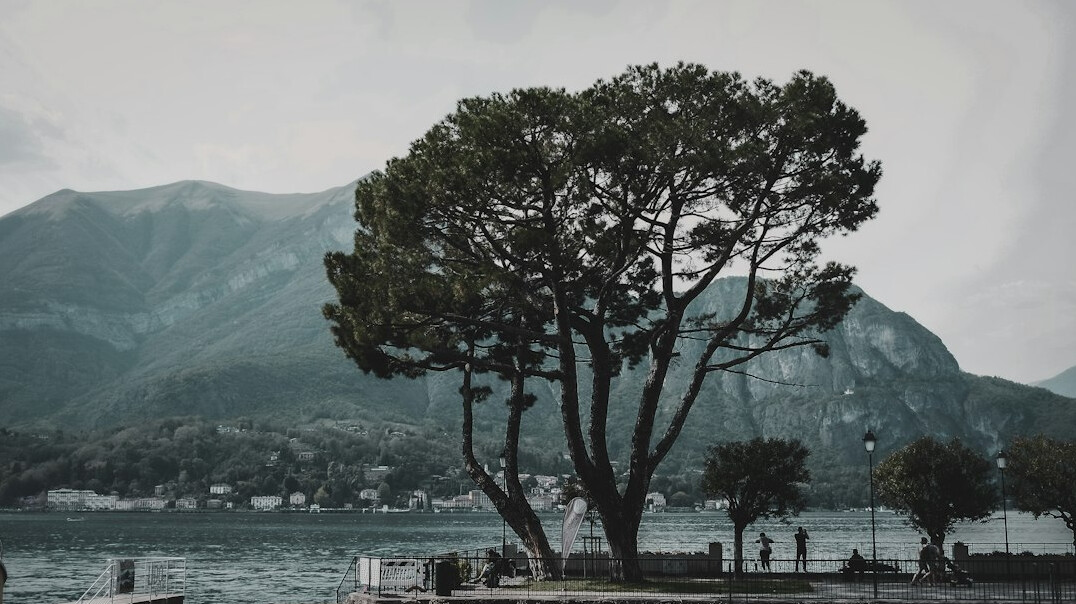 serene italian lake shore